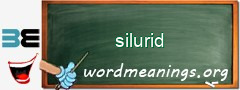 WordMeaning blackboard for silurid